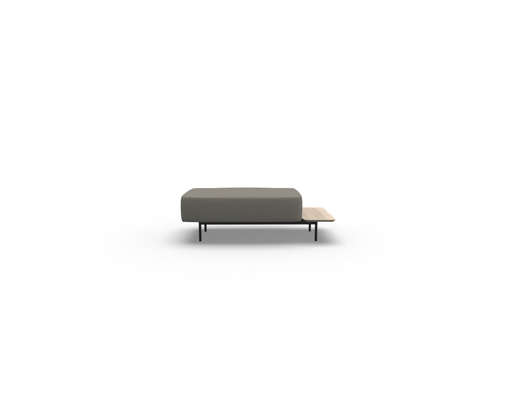 Noon Sofa Ottoman with Right Shelf
